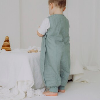 Sommer-Sleepoverall Leinen 0.5 TOG