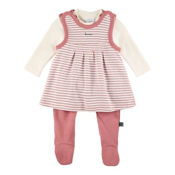 2-tlg. Set Strampler-Kleid mit Shirt langarm