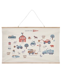 Kinderzimmer Poster Bauernhoffahrzeuge