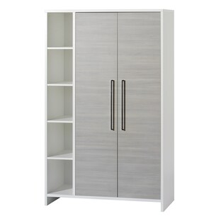 Kleiderschrank Eco Silber 2-türig