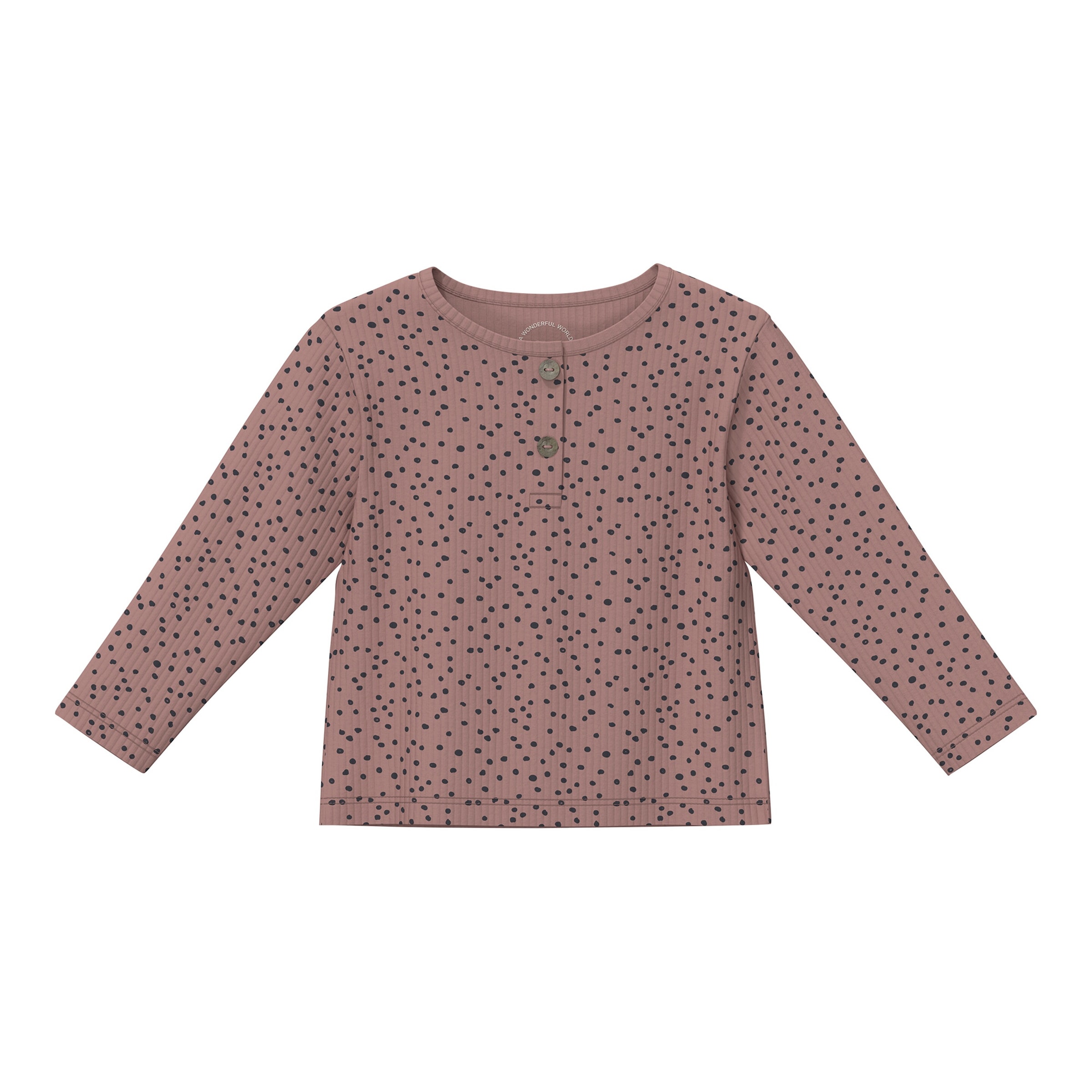 S.Oliver Henley-Shirt langarm Punkte Rippqualität