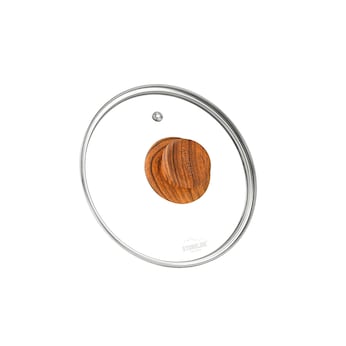 STONELINE Back to Nature Glasdeckel 18 cm | Holzoptik