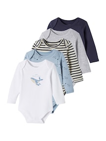 Bio-Kollektion: 5er-Pack Baby Schlupfbodys