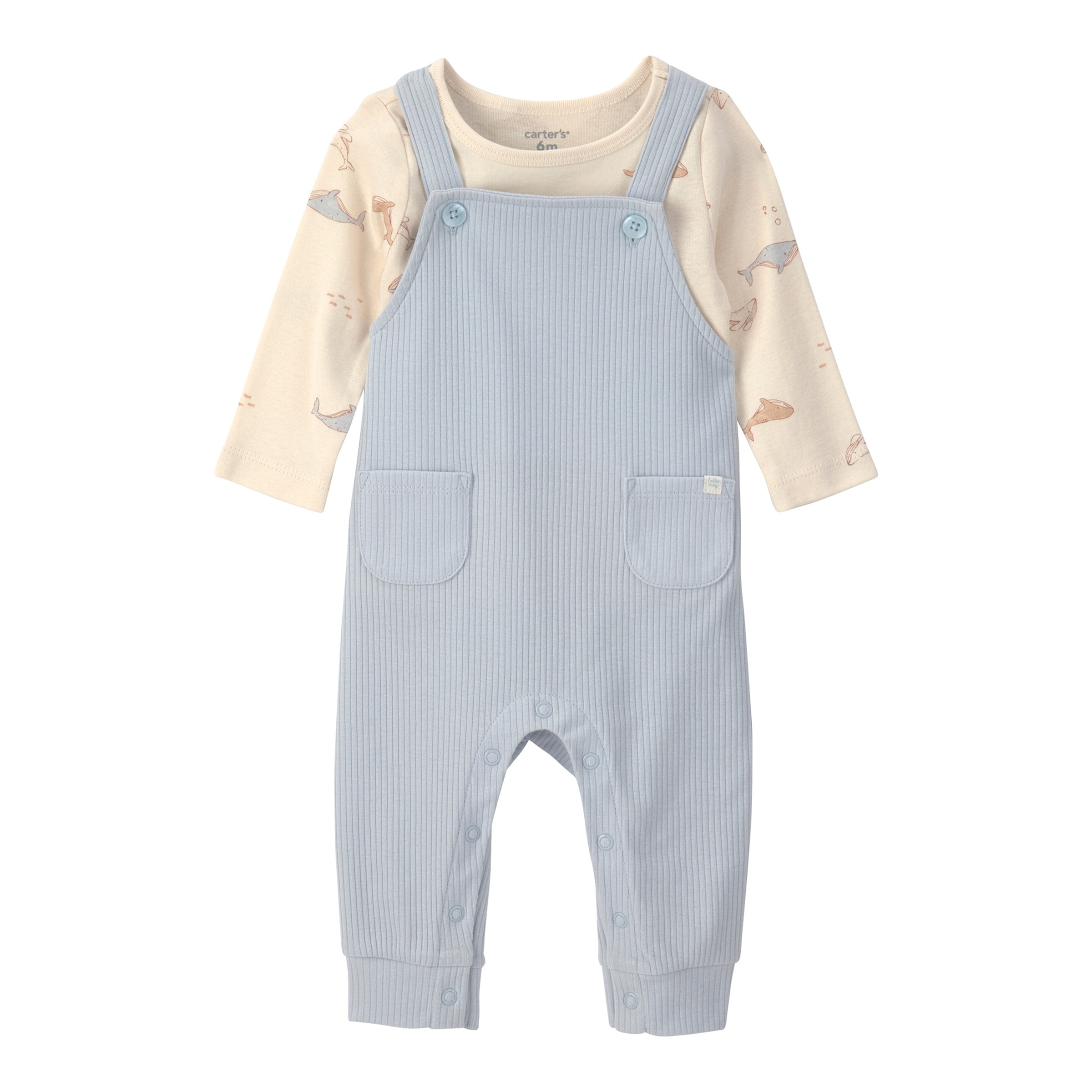 Carter's 2-tlg. Set Shirt langarm und Latzhose Wale Rippqualität