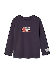 Shirt mit Applikation Basketball Jungen