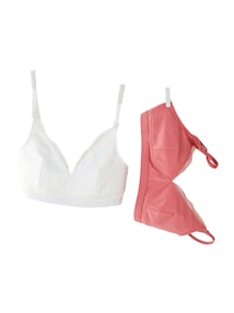 2er-Pack Triangel-BHs für Schwangerschaft und Stillzeit, Bio-Baumwolle