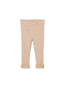 Baby Strick-Leggings mit Schleife und Zierknöpfe