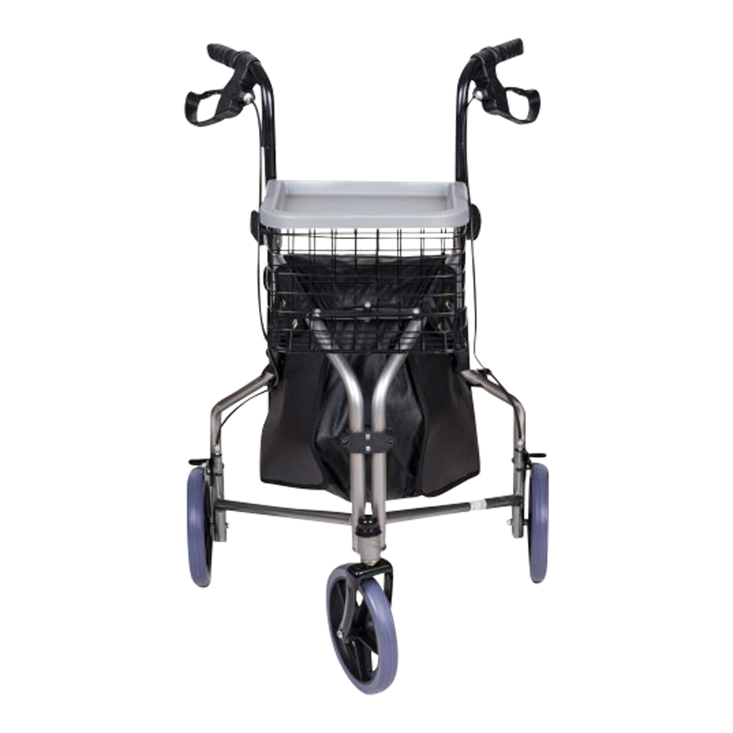 Dreirad Rollator mit Korb, Tasche und Tablett - AT51027