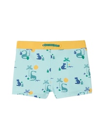 Baby Badehose mit Dino-Motiv und Kontrast-Dehnbund