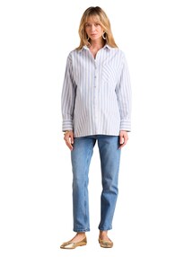 Gestreifte Bluse für Schwangerschaft und Stillzeit , Leinenmix